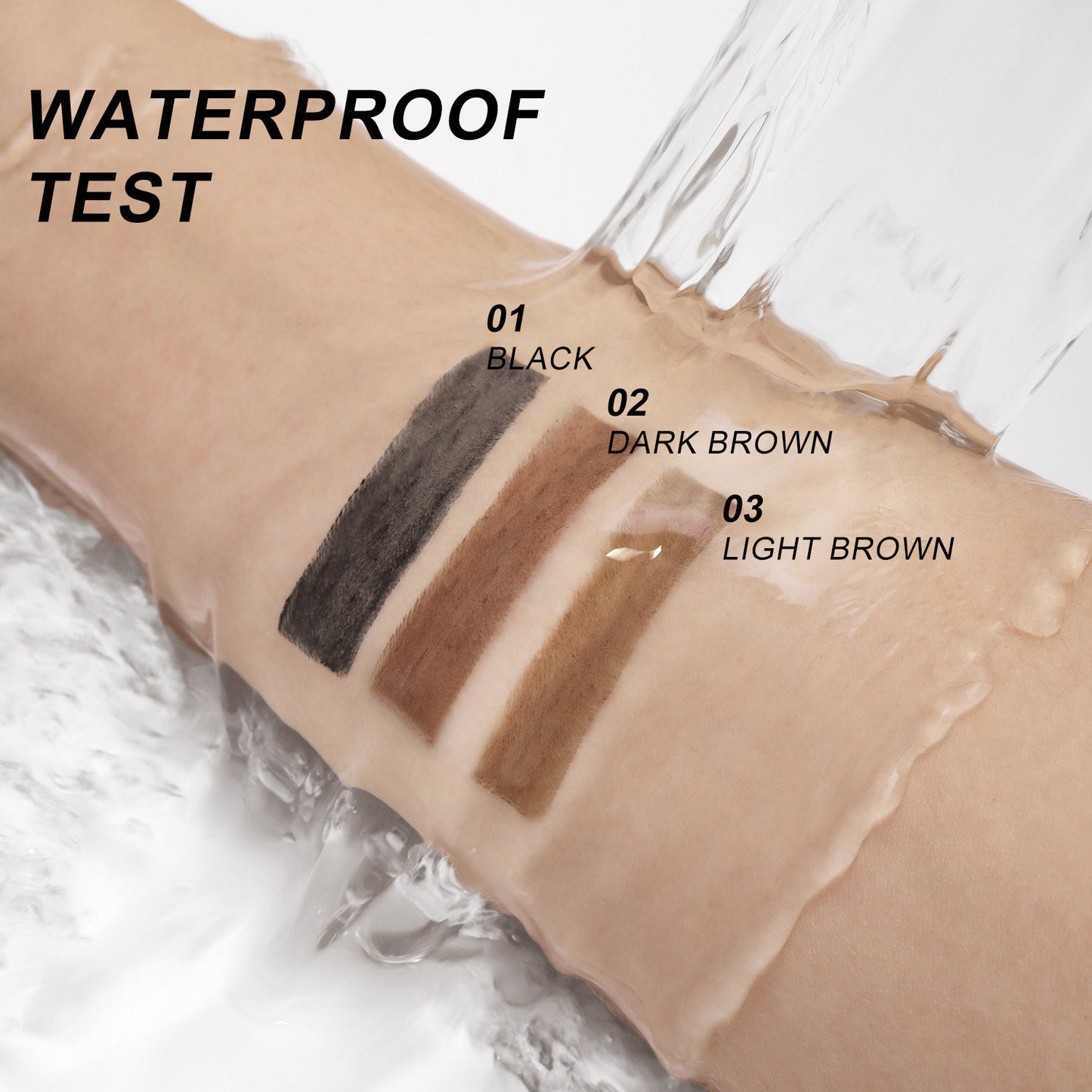 Crayon sourcils 3-en-1 résistant à l'eau