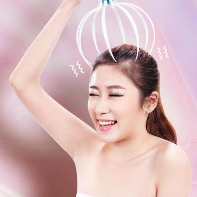 Appareil de massage crânien avec vibration du cuir chevelu